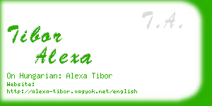 tibor alexa business card